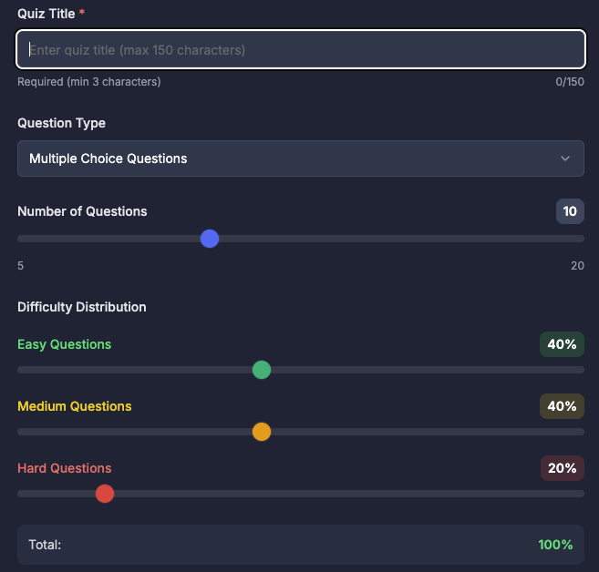 Evalyy AI quiz creation preview